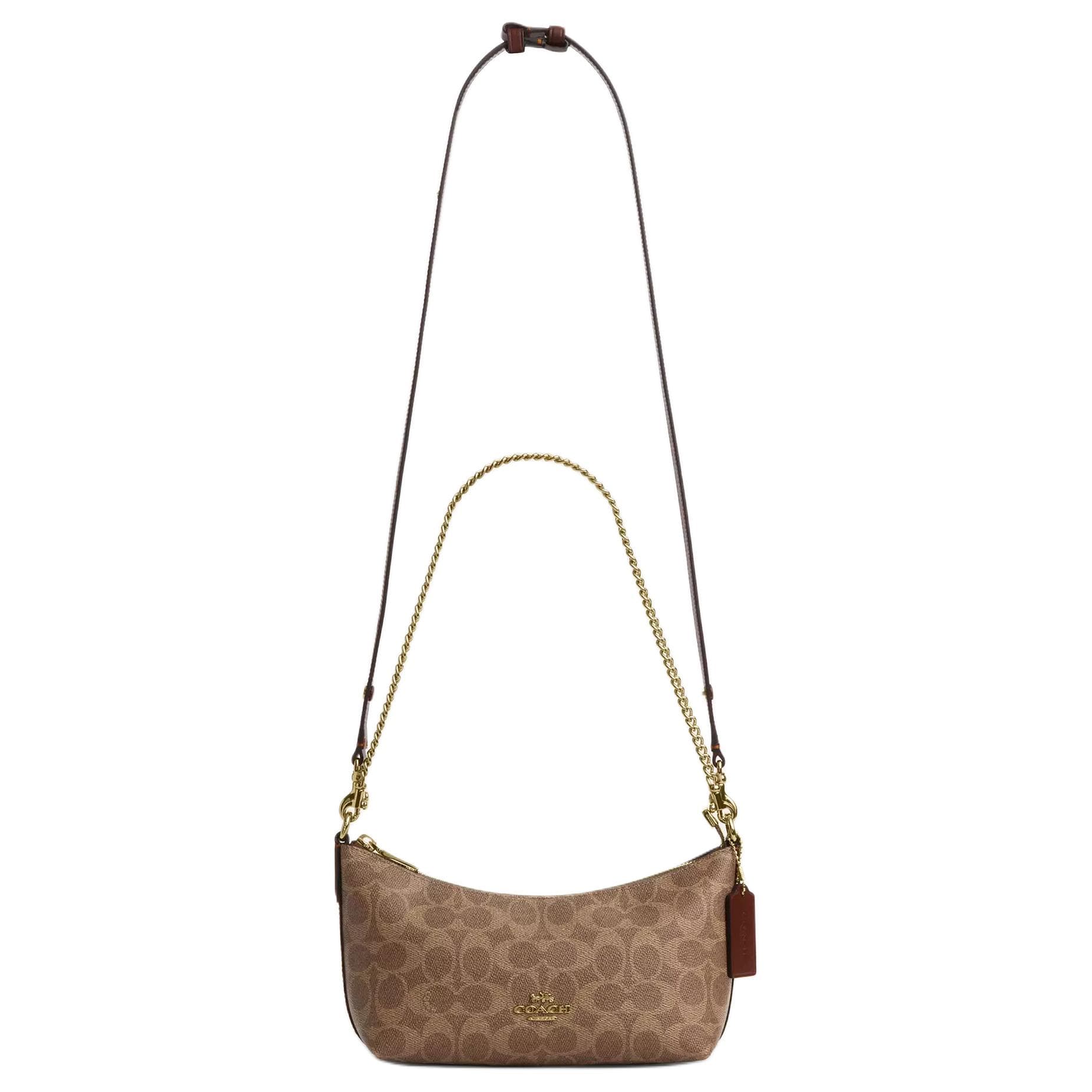 Мини-сумка Coach Искусственная кожа Сумки через плечо Средний Женские Умбра - изображение 2