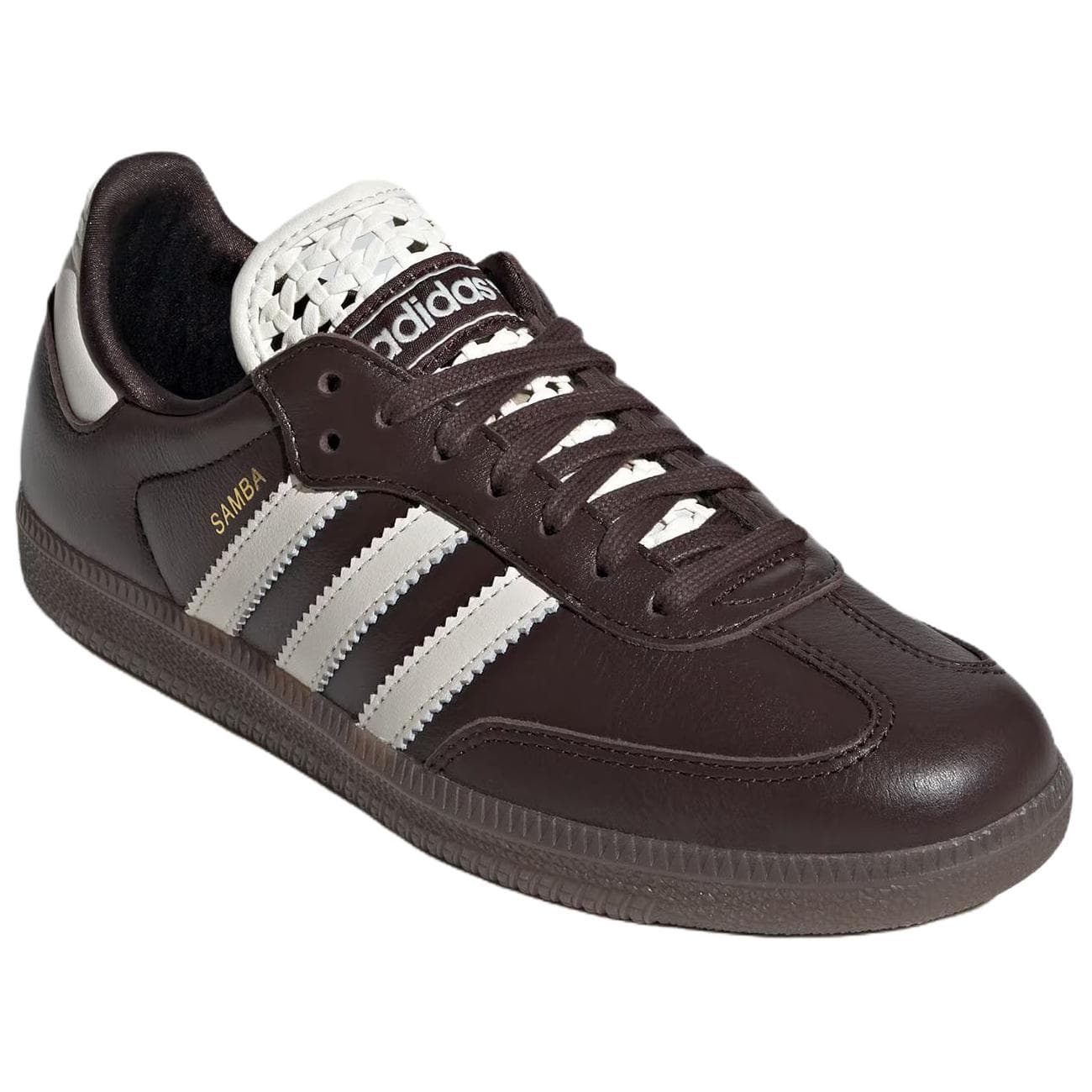 Кроссовки Adidas Originals Samba OG Кеды немецкой армии (GAT) Женские Аврора Коричневый Нефритовый Белый - изображение 3