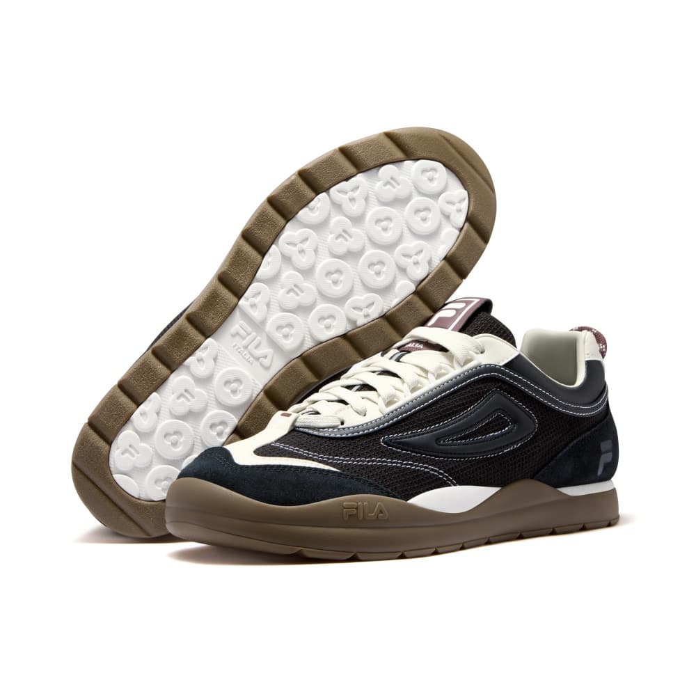 Кроссовки FILA FUSION Дышащий Легкий Лоу-топы Повседневная обувь Мужской Эскиз Черный - изображение 4