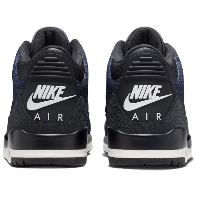 Ретро баскетбольные кроссовки Jordan X Levis Air Jordan 3 MID Топ Винтажные баскетбольные кроссовки Унисекс Синий черный - изображение 5