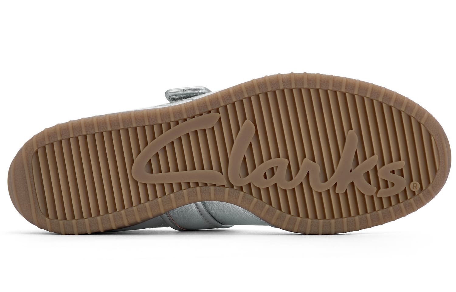 Тапочки Clarks Meridor Jane Корова Спилок Туфли Мэри Джейн Женские Серебристые - изображение 4