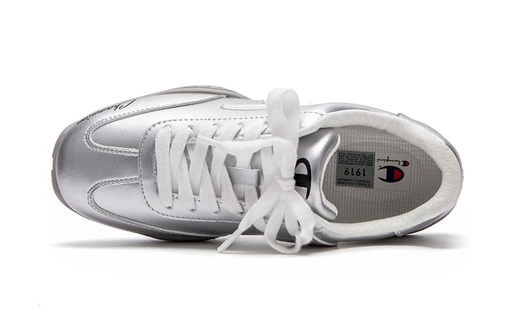 Кроссовки Champion Kids Винтажная модель Беговые кроссовки Low Топ Kids Lifestyle Shoes Металлическое серебро Детский - изображение 3