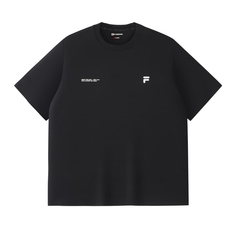 Футболка FILA FUSION FOB Короткий рукав Мужская рубашка Глубокий черный - изображение 1