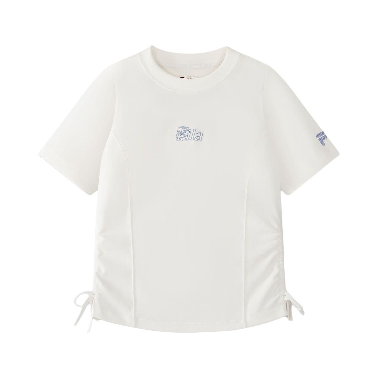 Футболка FILA FUSION Рабочая одежда Стандартная рукавная рубашка Женская Облачный белый - изображение 1