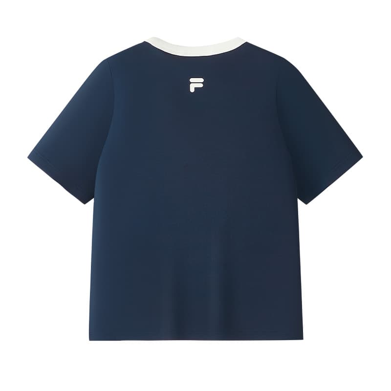 Футболка FILA FUSION Короткий рукав T-рубашка Женская Фиолетовая Ночная Синяя - изображение 2