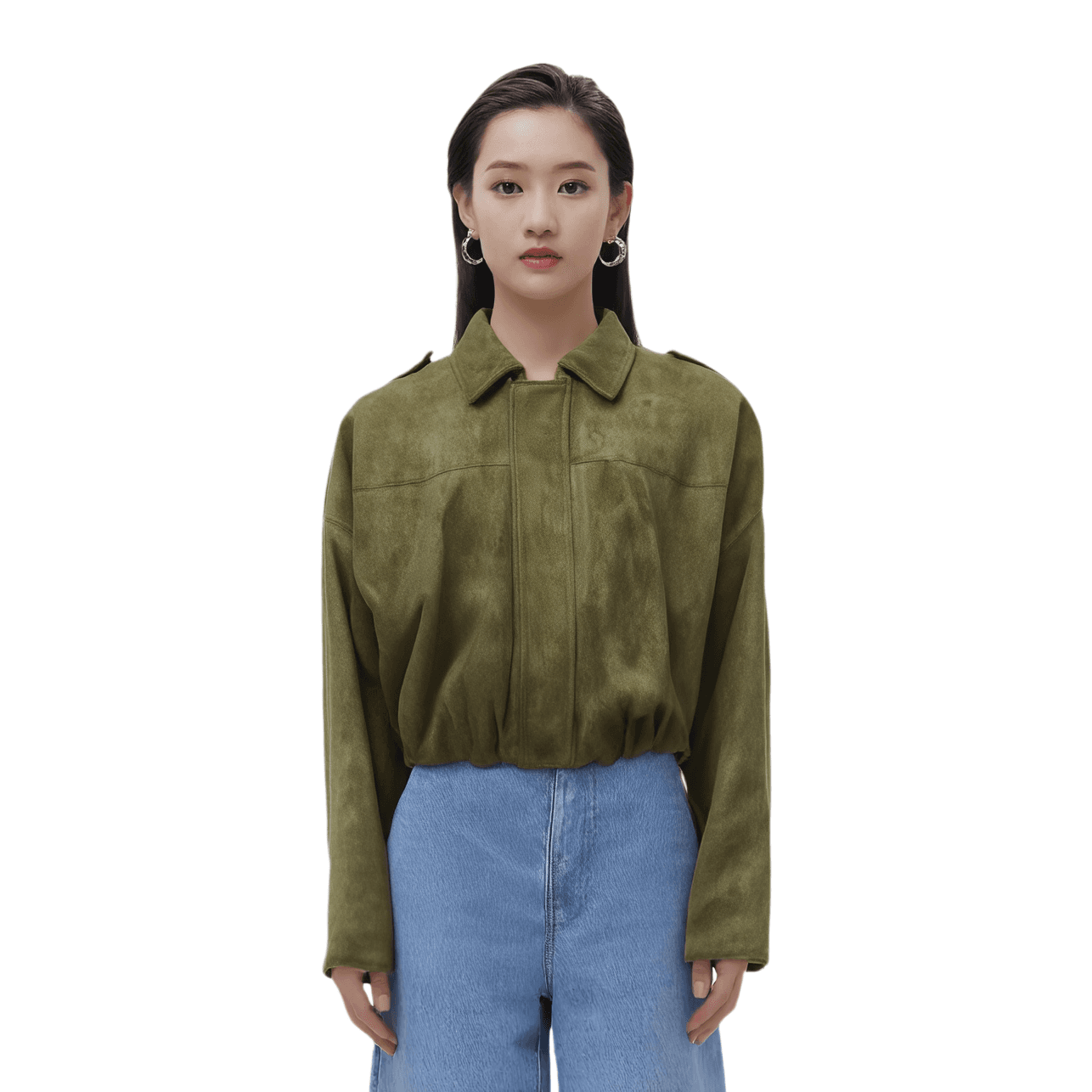 Куртка ZARA Средний хаки Женские Куртки - изображение 3
