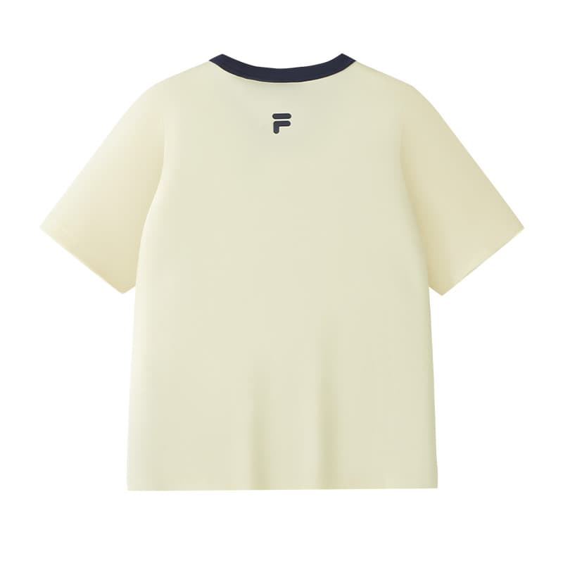 Футболка FILA FUSION Короткий рукав T-рубашки Женские Светло-желтые - изображение 2
