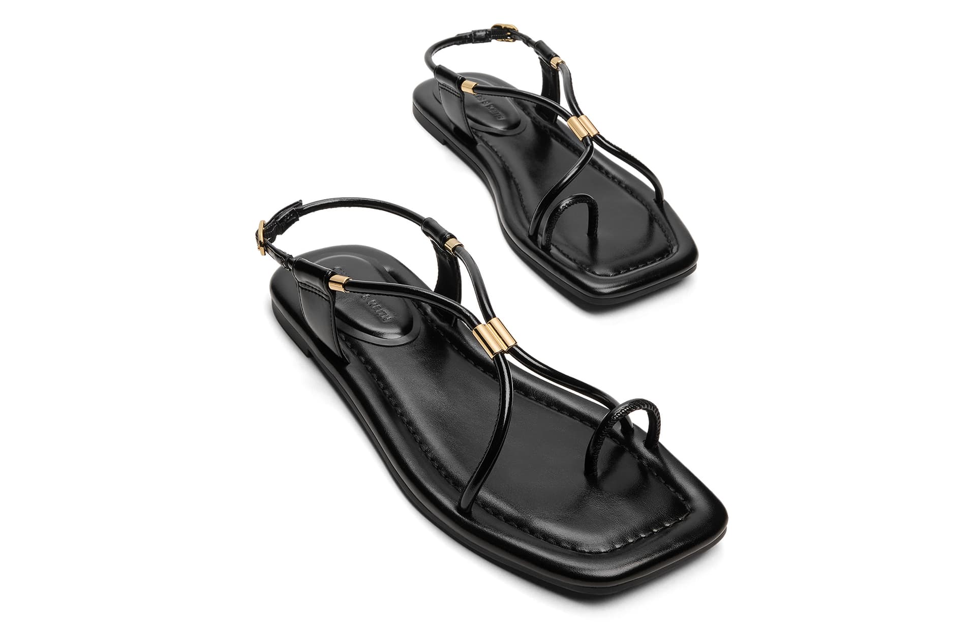Шлёпанцы CHARLES&KEITH PU Весна Плетеный стринг плоская подошва гладиаторский стиль сандалии 1,2 см женский - изображение 3