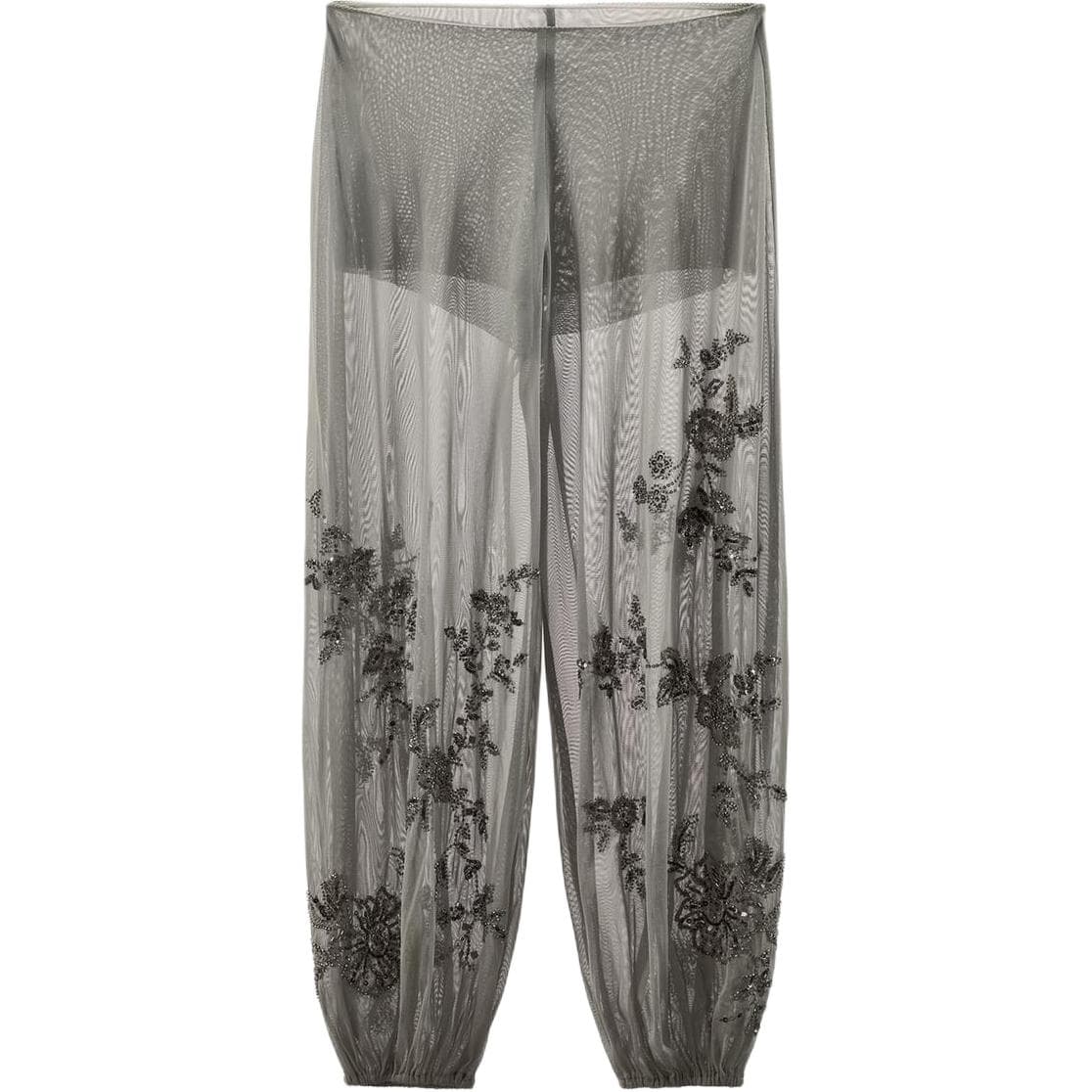Штаны ZARA Light Gray Women's Casual Pants ZARA Светло-серые женские повседневные штаны - изображение 1