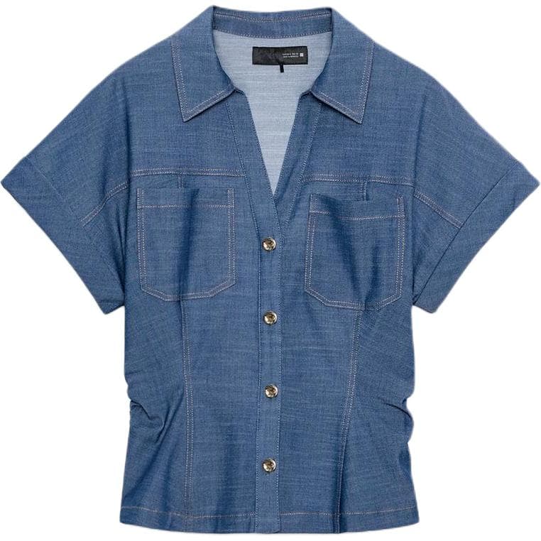 Блузка ZARA Синие Женские Рубашки - изображение 1
