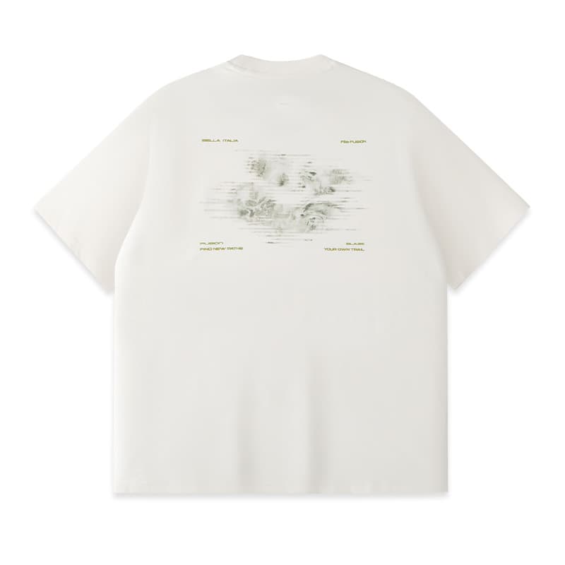 Футболка FILA FUSION URBAN TECH Короткий рукав Мужская футболка Cloud White - изображение 2