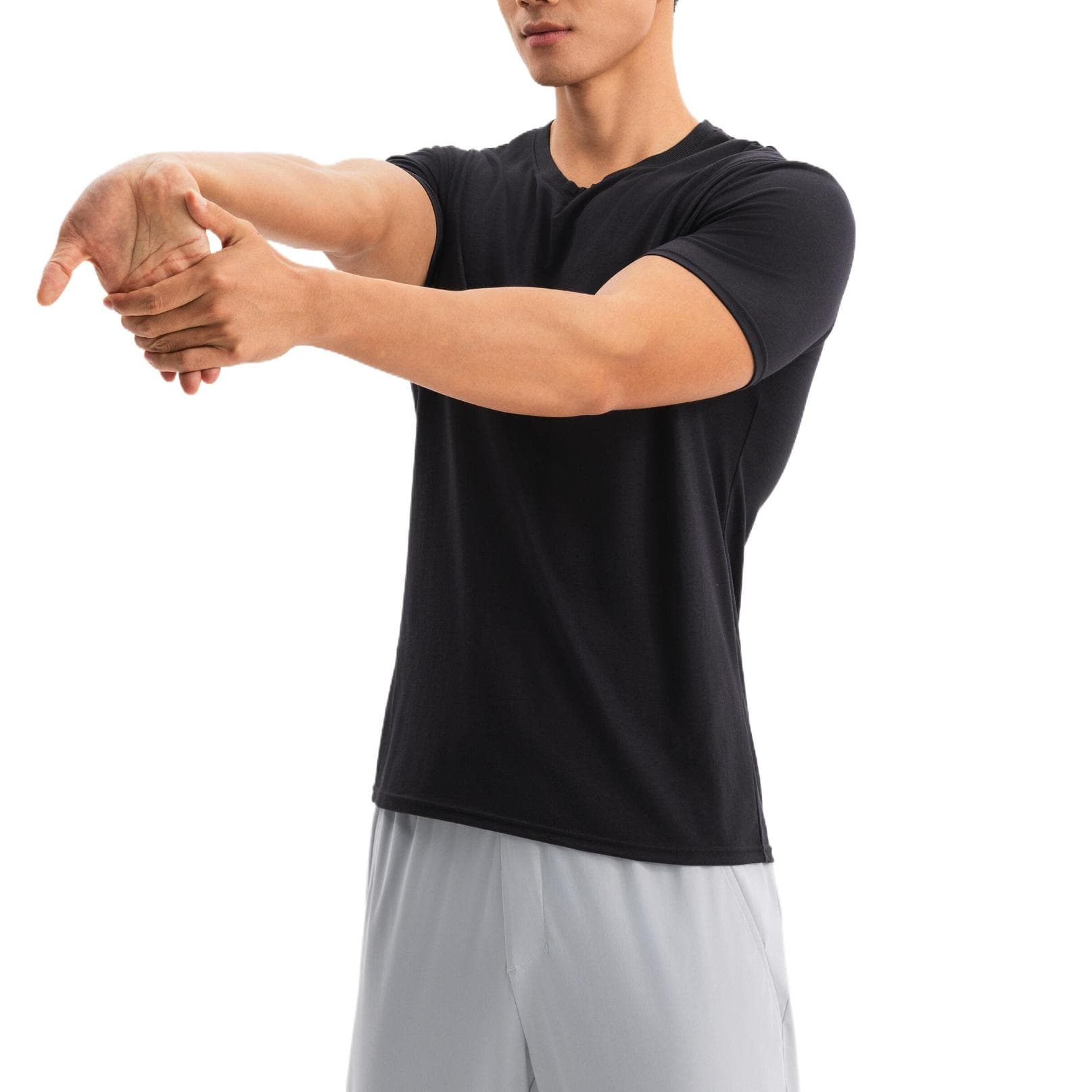 Футболка DECATHLON T-рубашка мужская дымчато-черная - изображение 6