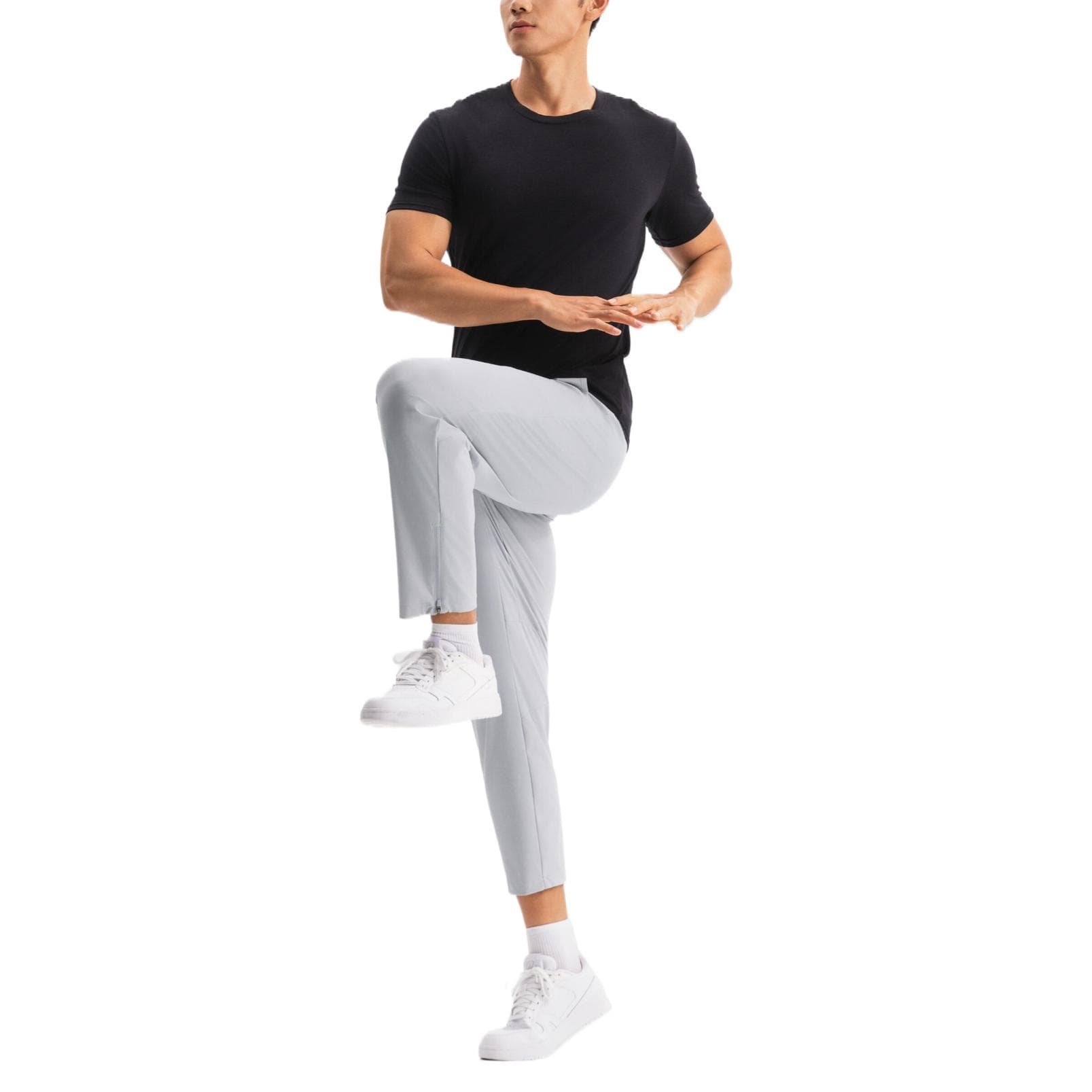 Футболка DECATHLON T-рубашка мужская дымчато-черная - изображение 9