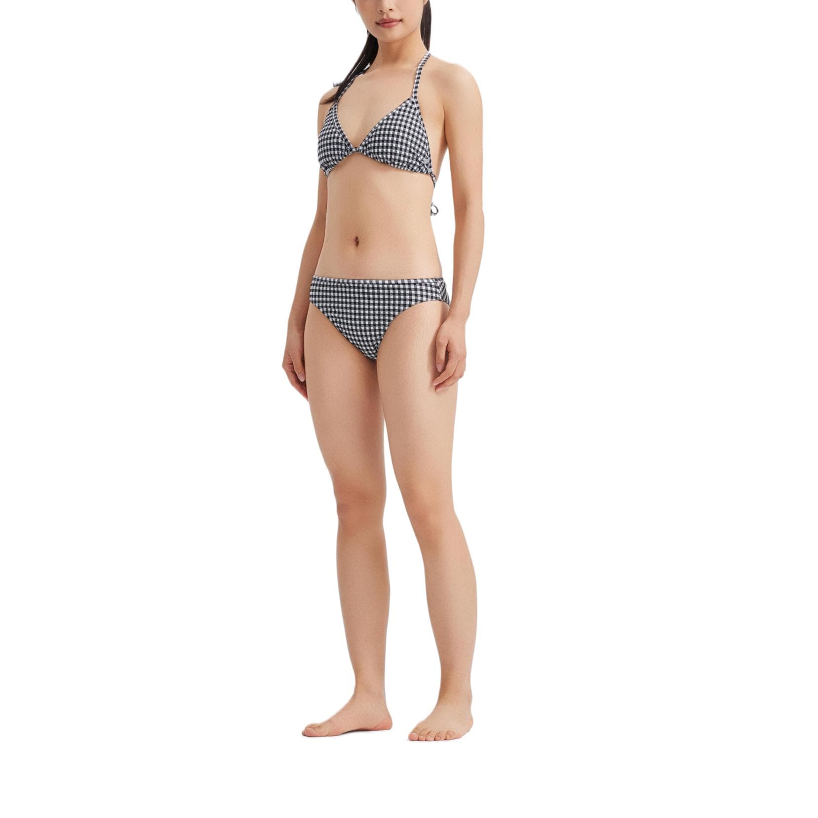 DECATHLON OLAIAN Текстурированные NINA GINGHAM Плавательные шорты Женские Дымчатый Черный - изображение 6