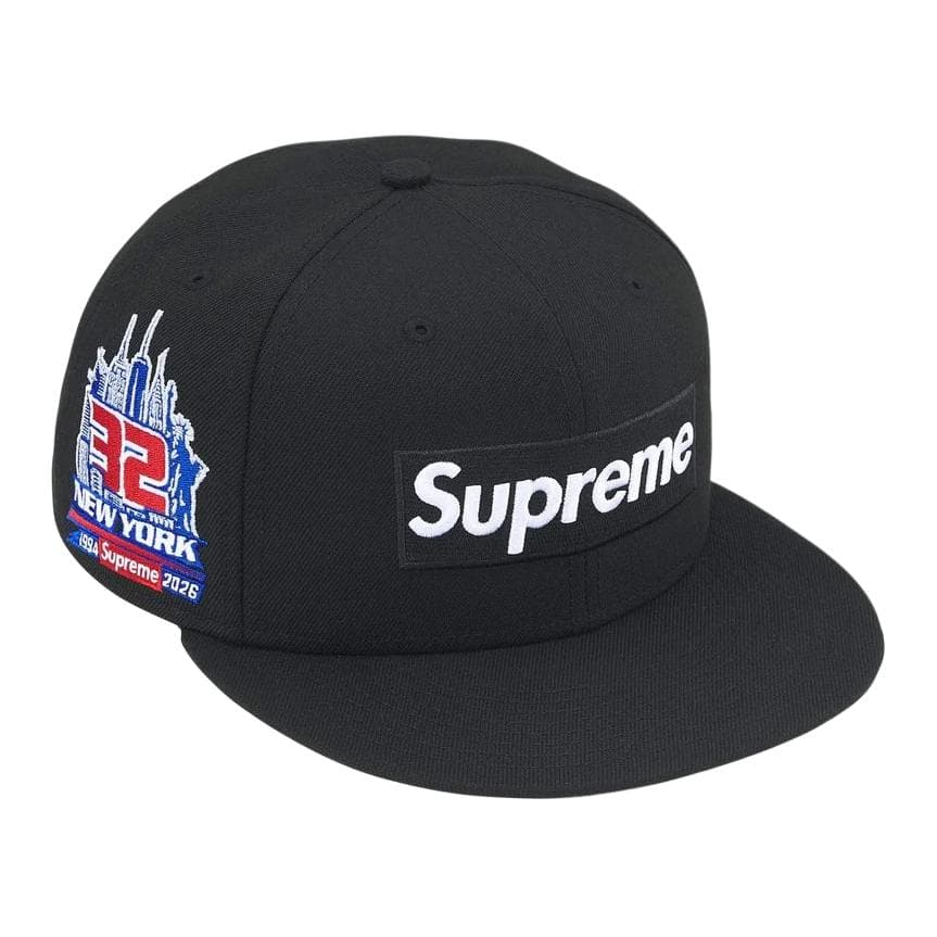 Кепка Supreme x New Era Кепки Унисекс Темно-синий Зеленый Светло-синий Красный Черный Белый Камуфляж Черный - изображение 1
