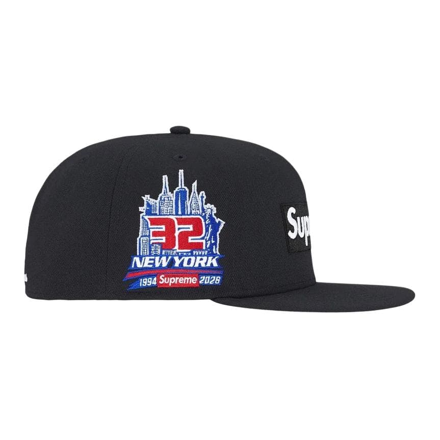 Кепка Supreme x New Era Кепки Унисекс Темно-синий Зеленый Светло-синий Красный Черный Белый Камуфляж Черный - изображение 3