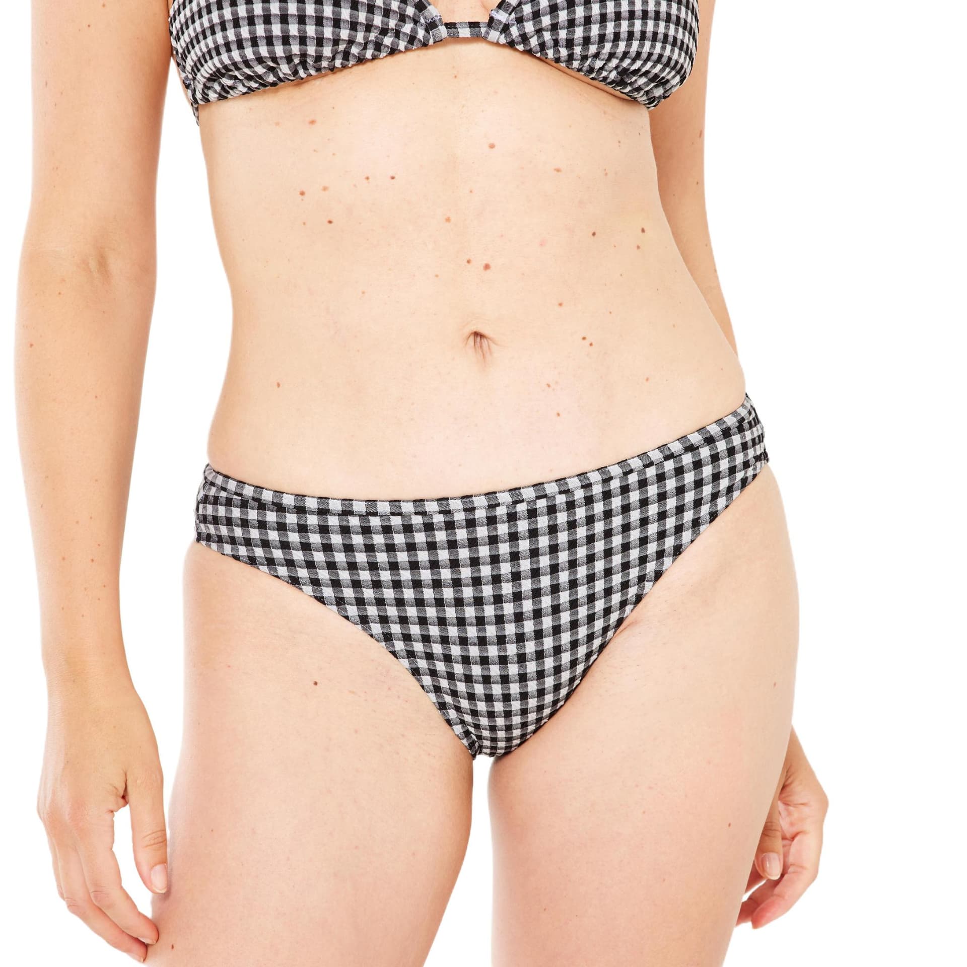 DECATHLON OLAIAN Текстурированные NINA GINGHAM Плавательные шорты Женские Дымчатый Черный - изображение 3
