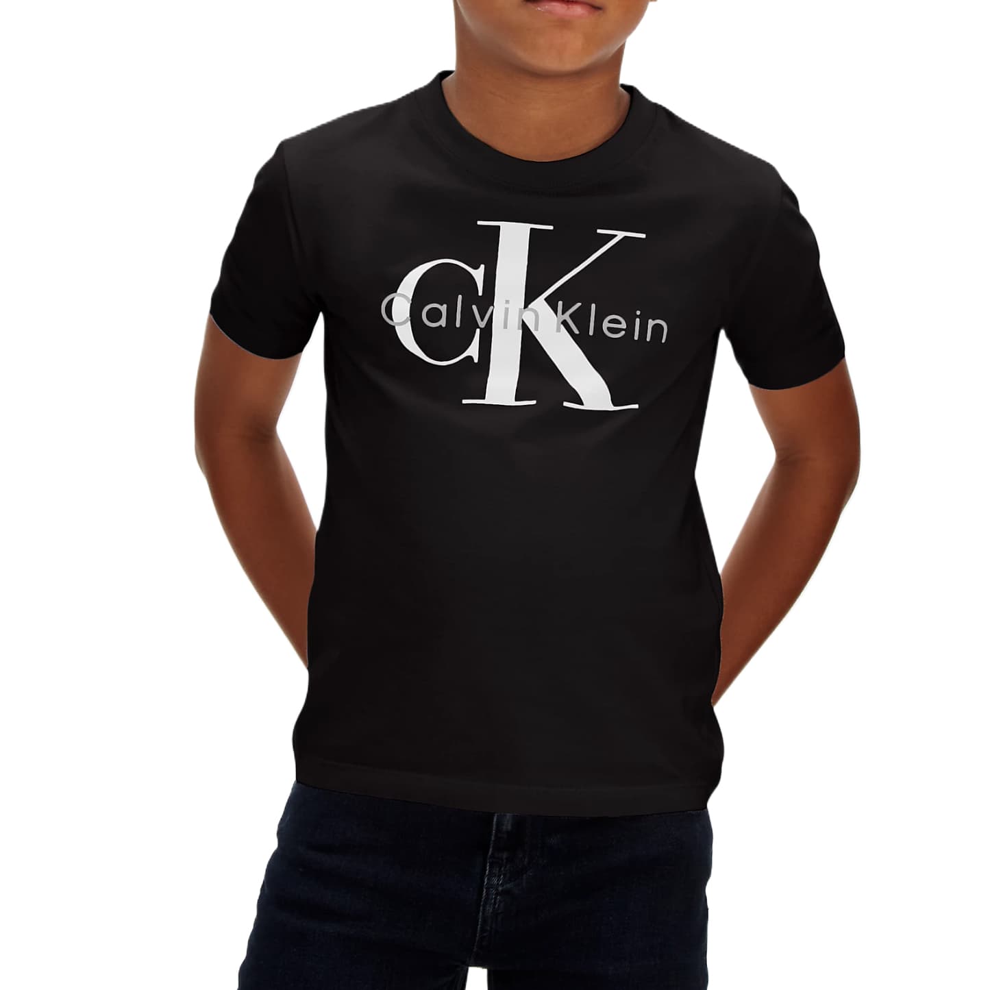 Футболка Calvin Klein Черные Детские Рубашки T - изображение 1