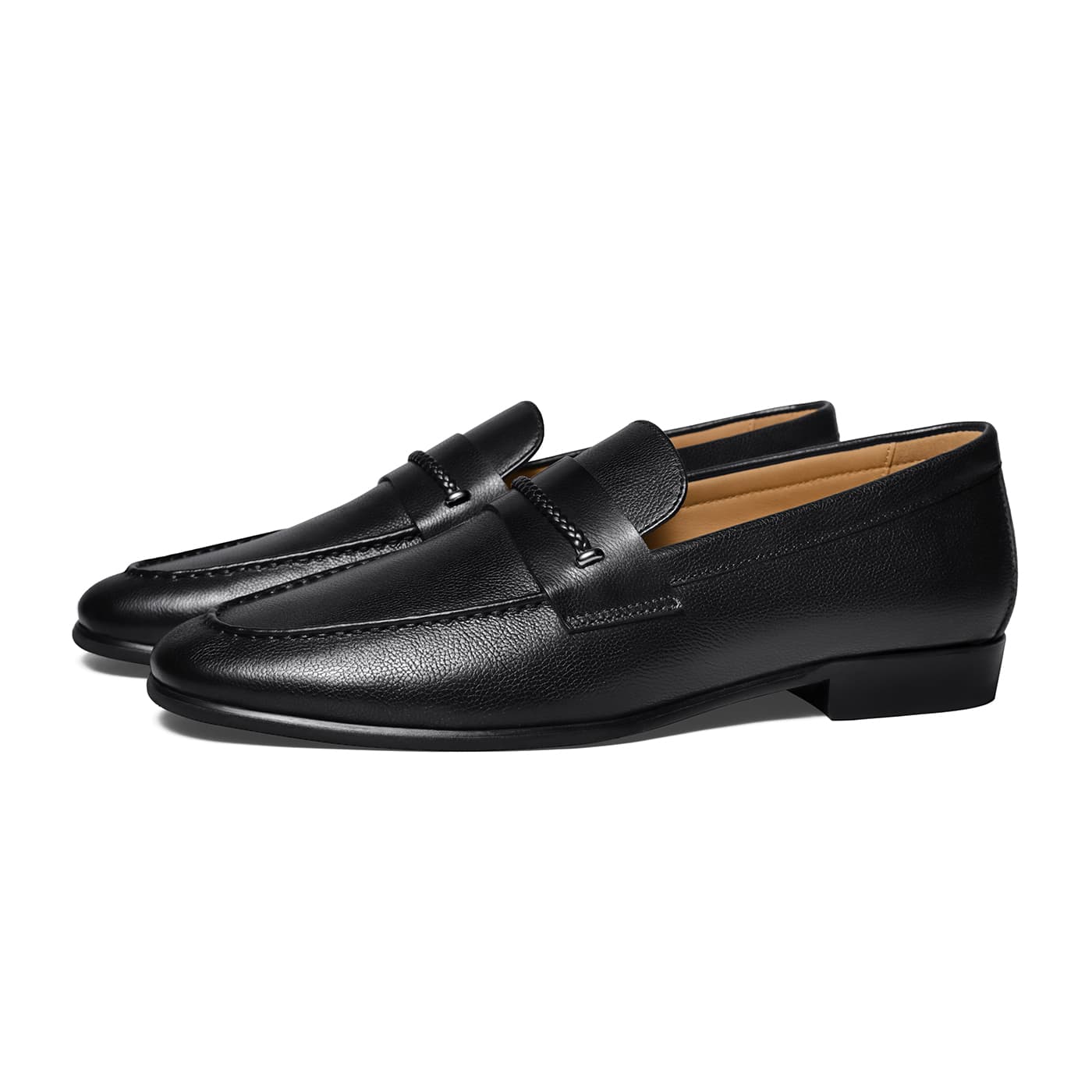 THOM WILLS Зернистая кожа личи Коммутирование Повседневная комбинация Slip On Стиль "Старые деньги" Лицевая коровья кожа - изображение 2