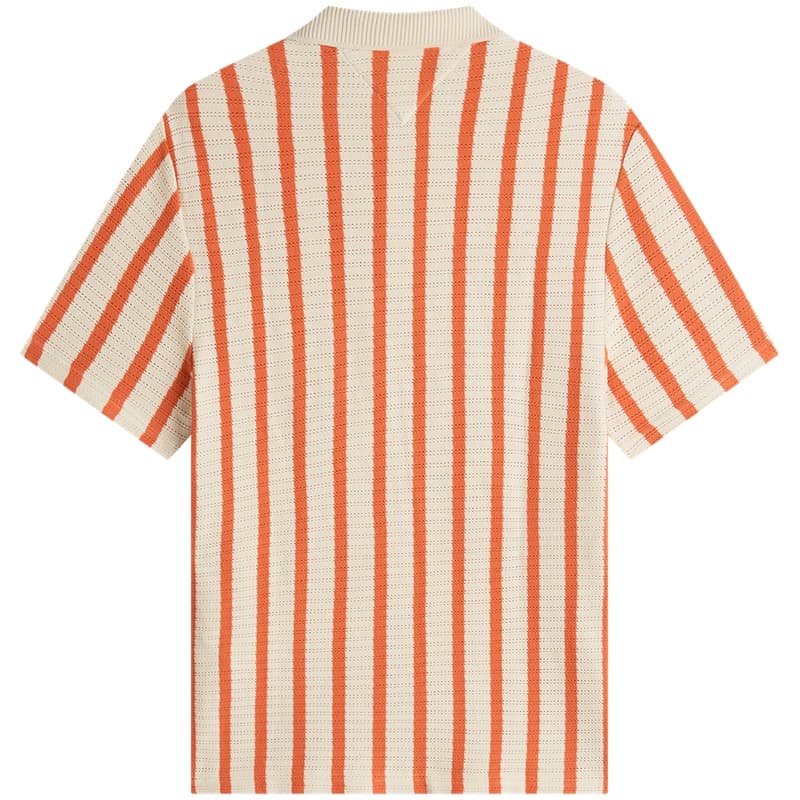 Tommy Hilfiger SS26 Orange Ecru Stripes 0DO Men's Knitwear - изображение 2