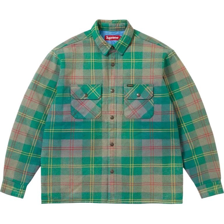 Рубашка Supreme SS26 WEEK1 Стеганая Фланелевая Рубашка с Кнопками и Подкладкой Унисекс - изображение 3