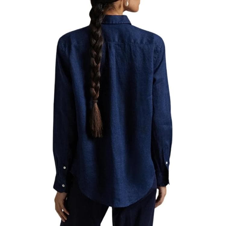 Блузка Рубашка Polo Ralph Lauren Классическая версия Женская Newport Морской синий - изображение 4