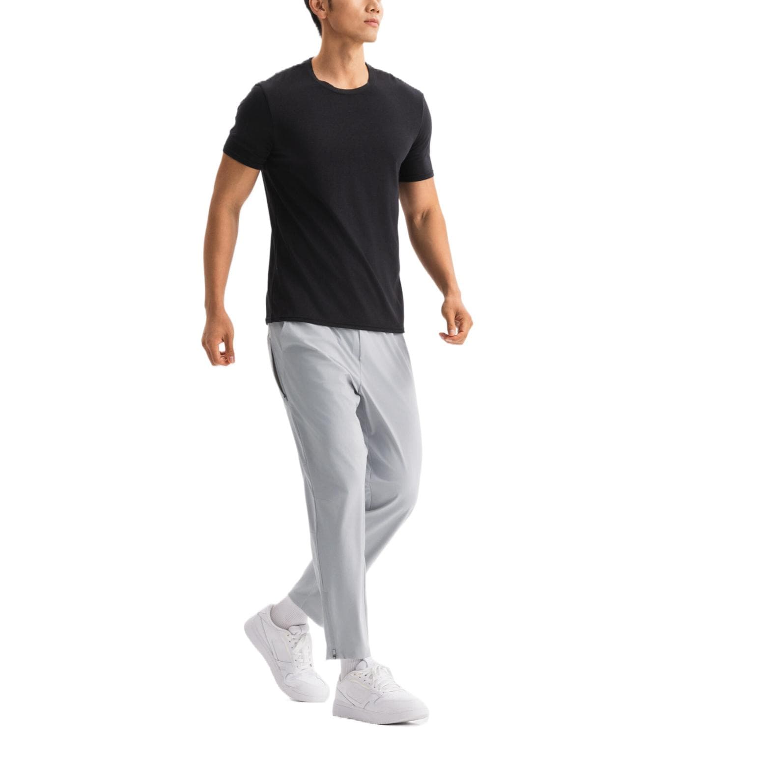 Футболка DECATHLON T-рубашка мужская дымчато-черная - изображение 8