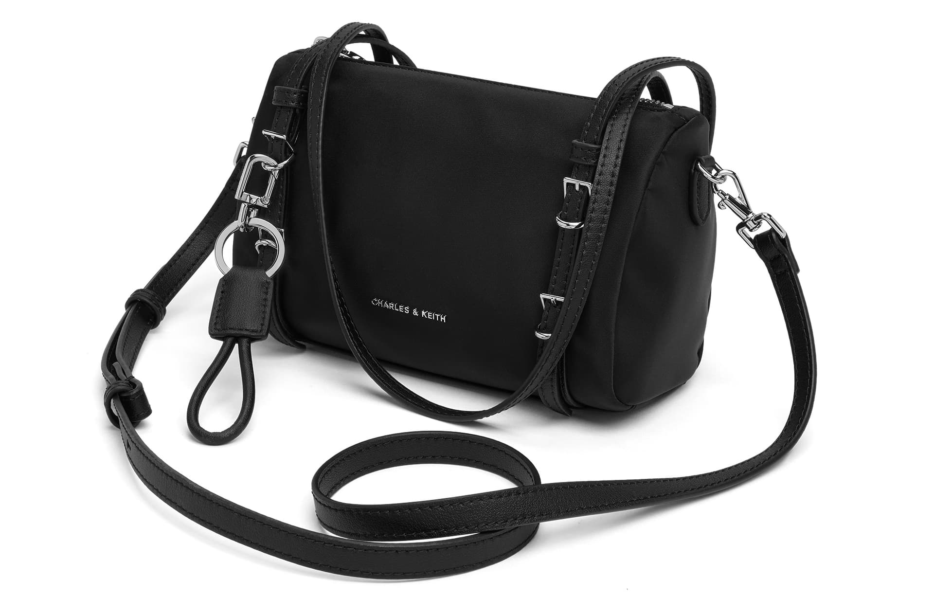 Мини-сумка CHARLES KEITH Ткань Бостонская сумка Одно плечо Сумка Маленький Женские Многоцветный - изображение 3