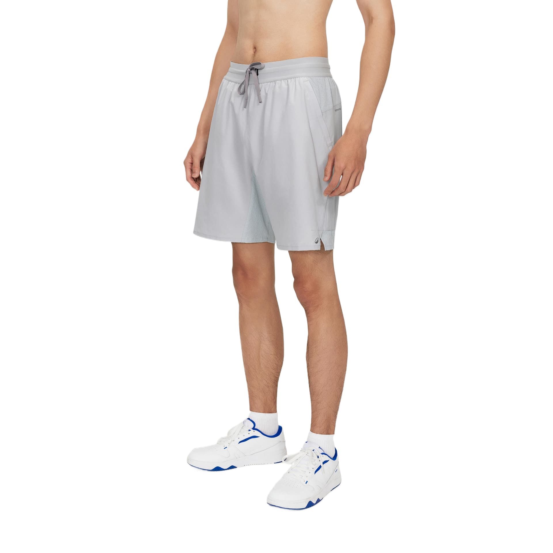 Тренировочные штаны DECATHLON Цинково-серый Мужские спортивные шорты - изображение 1