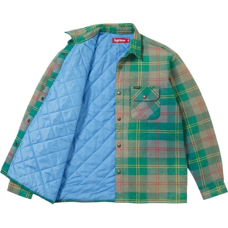 Рубашка Supreme SS26 WEEK1 Стеганая Фланелевая Рубашка с Кнопками и Подкладкой Унисекс - изображение 4