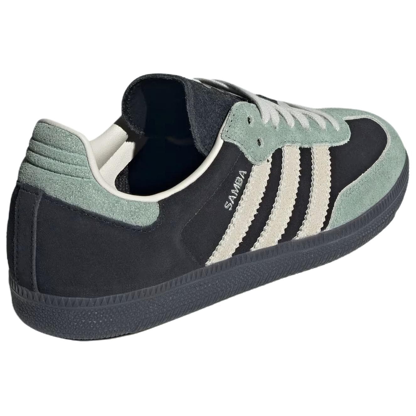 Кроссовки Adidas Originals Samba OG Комфортные Низкие Кроссовки для Скейтбординга Женские Черные Зеленые - изображение 5