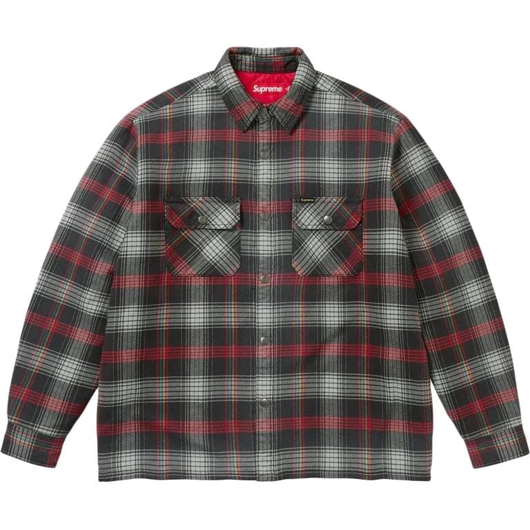 Рубашка Supreme SS26 WEEK1 Стеганая Фланелевая Рубашка с Кнопками и Подкладкой Унисекс - изображение 1