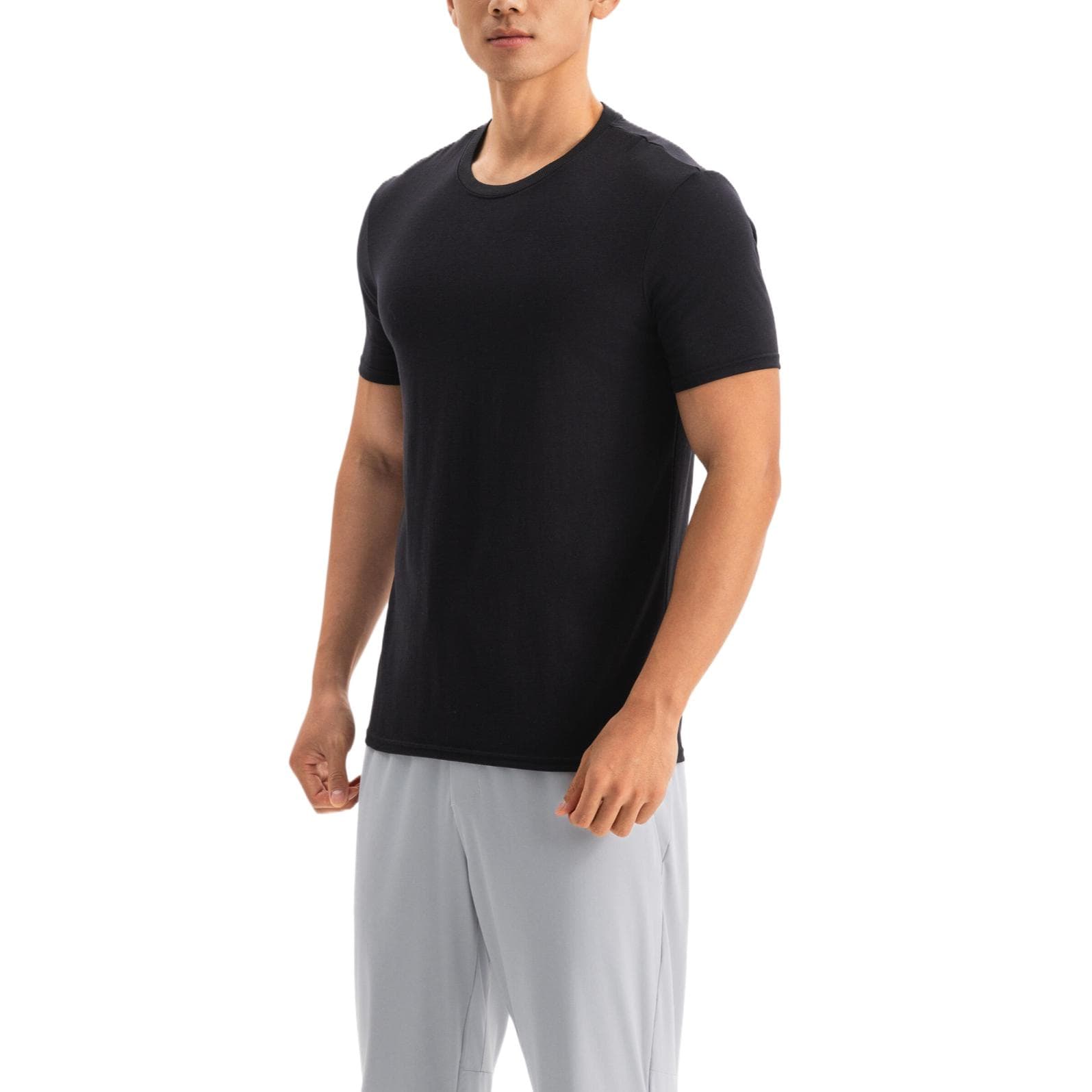 Футболка DECATHLON T-рубашка мужская дымчато-черная - изображение 5