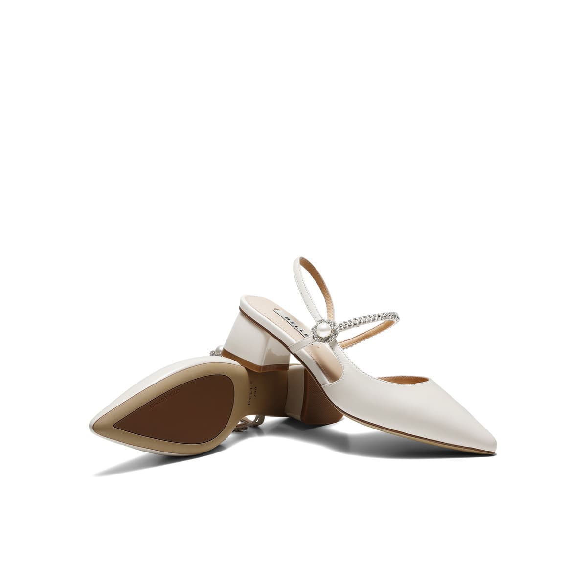 Туфли Белль Грубый каблук Высокие каблуки 5cm Women's Silver - изображение 5