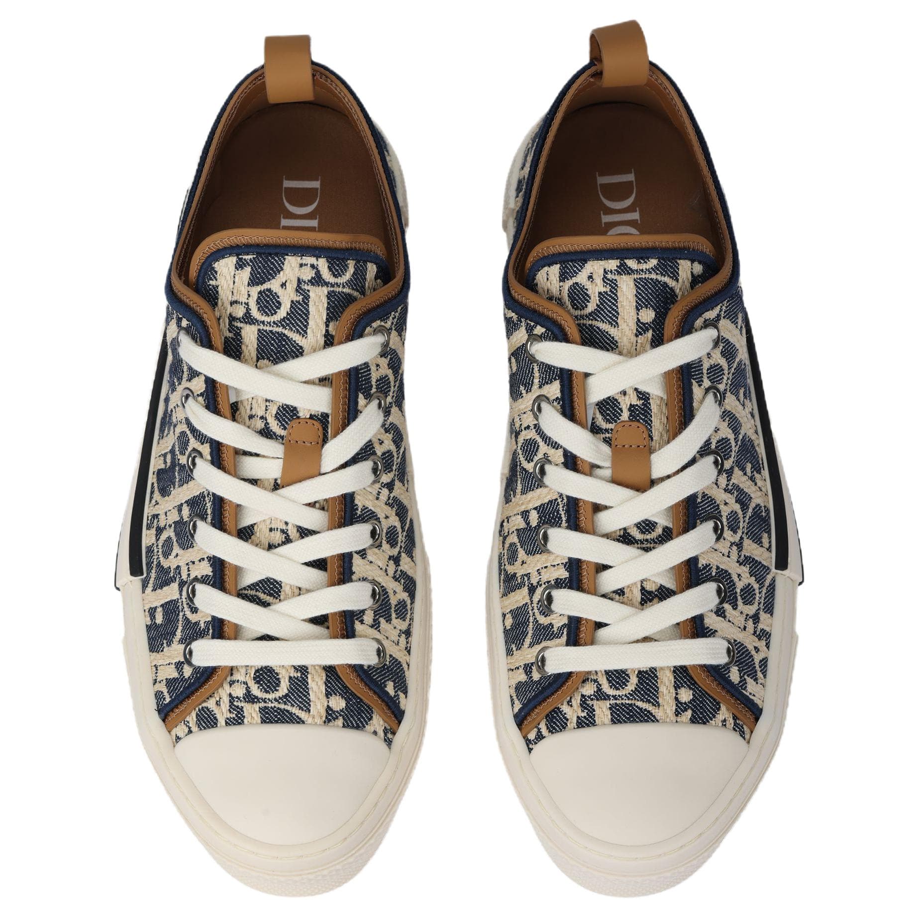 Кроссовки DIOR B23 League Leather Low Sneakers Blue - изображение 3