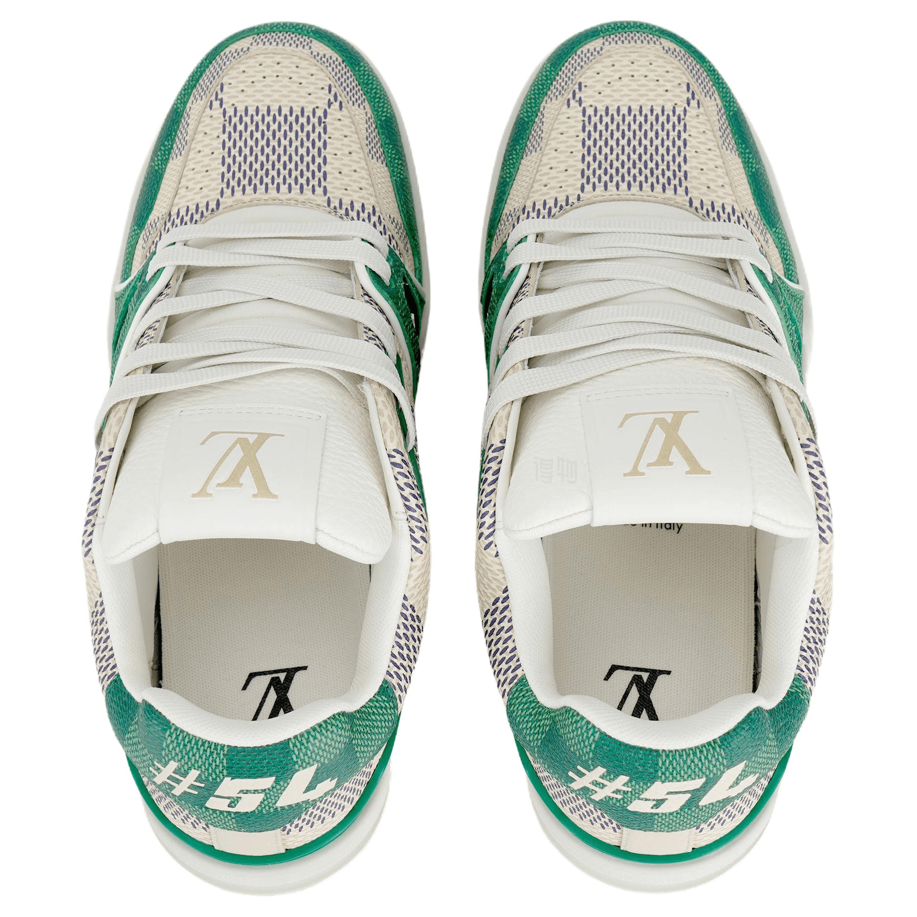 Кроссовки LOUIS VUITTON Trainer White Green - изображение 3