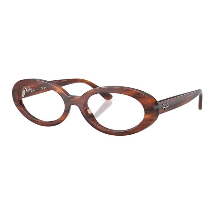 Оправа RayBan Пластиковая оправа Овальные Очки с диоптриями Унисекс Черепаховый - изображение 1