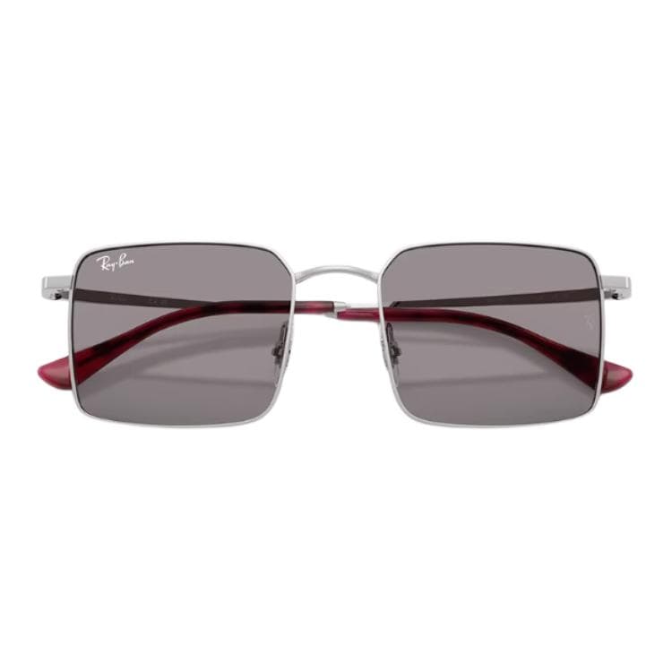 Солнцезащитные очки RayBan Металлические Квадратные Солнцезащитные Очки Унисекс Серебряные - изображение 3