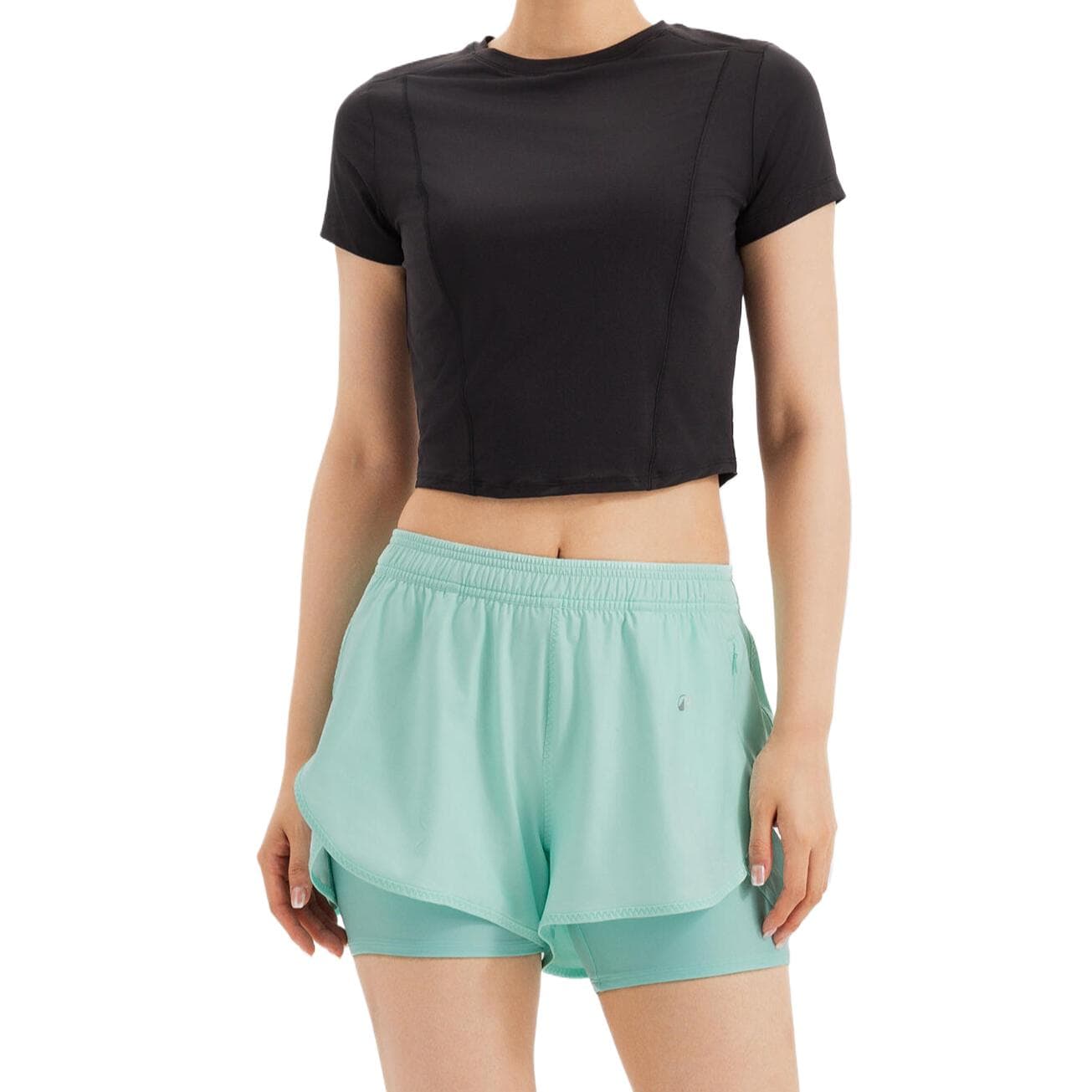 Футболка DECATHLON Футболка Женские Дымчатый Черный - изображение 4
