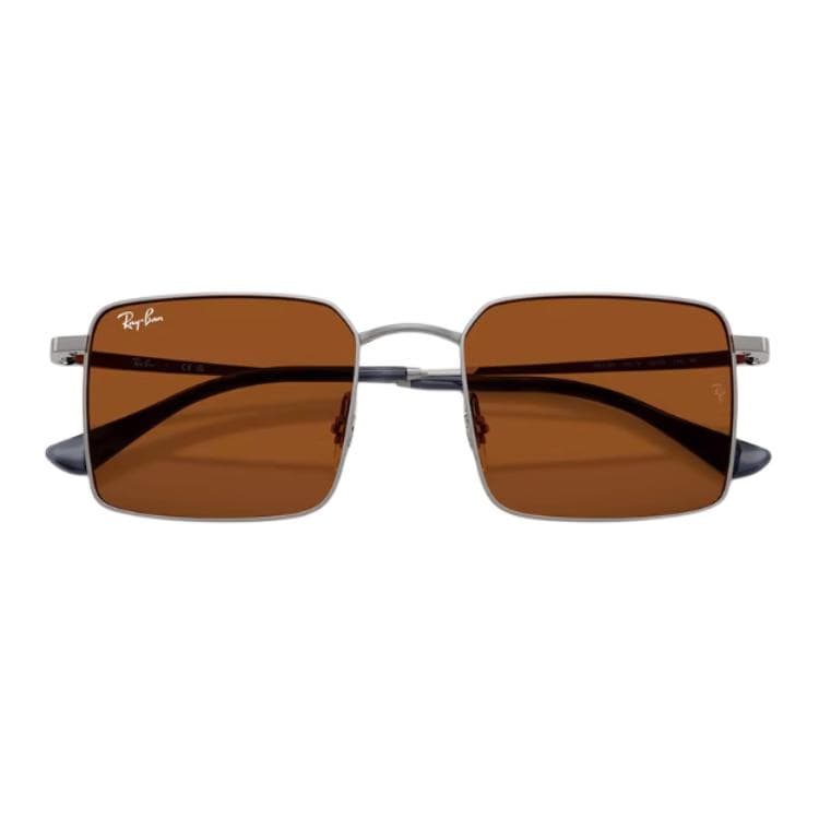 Солнцезащитные очки RayBan Металлические Квадратные Солнцезащитные Очки Унисекс Металлический Серый - изображение 3