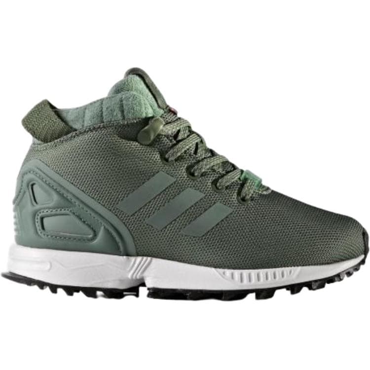 Adidas Originals ZX Flux Поддержка Высокие Кеды Уличная Обувь Зеленые Детские - изображение 2