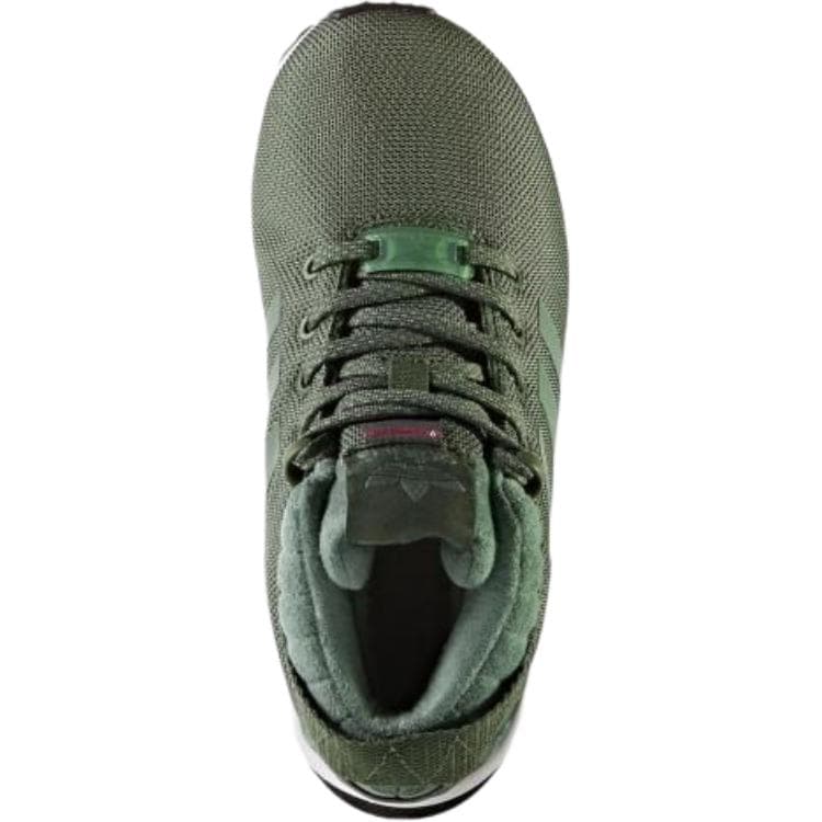 Adidas Originals ZX Flux Поддержка Высокие Кеды Уличная Обувь Зеленые Детские - изображение 4