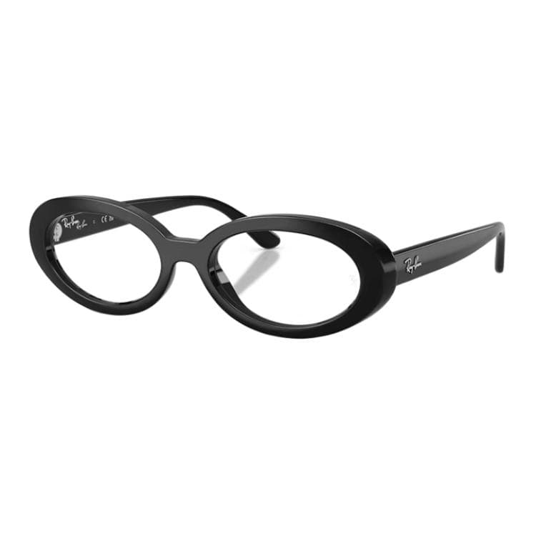 Оправа RayBan Пластиковая оправа Овальные Очки с диоптриями Унисекс Черные - изображение 1