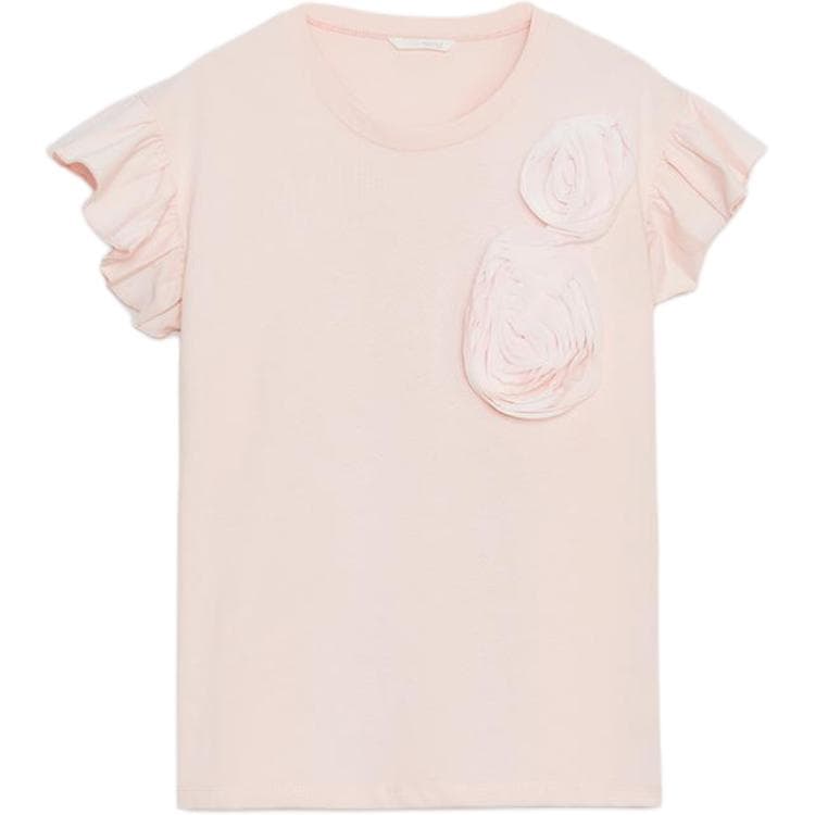 Футболка ZARA Розовые Женские T-рубашки - изображение 1