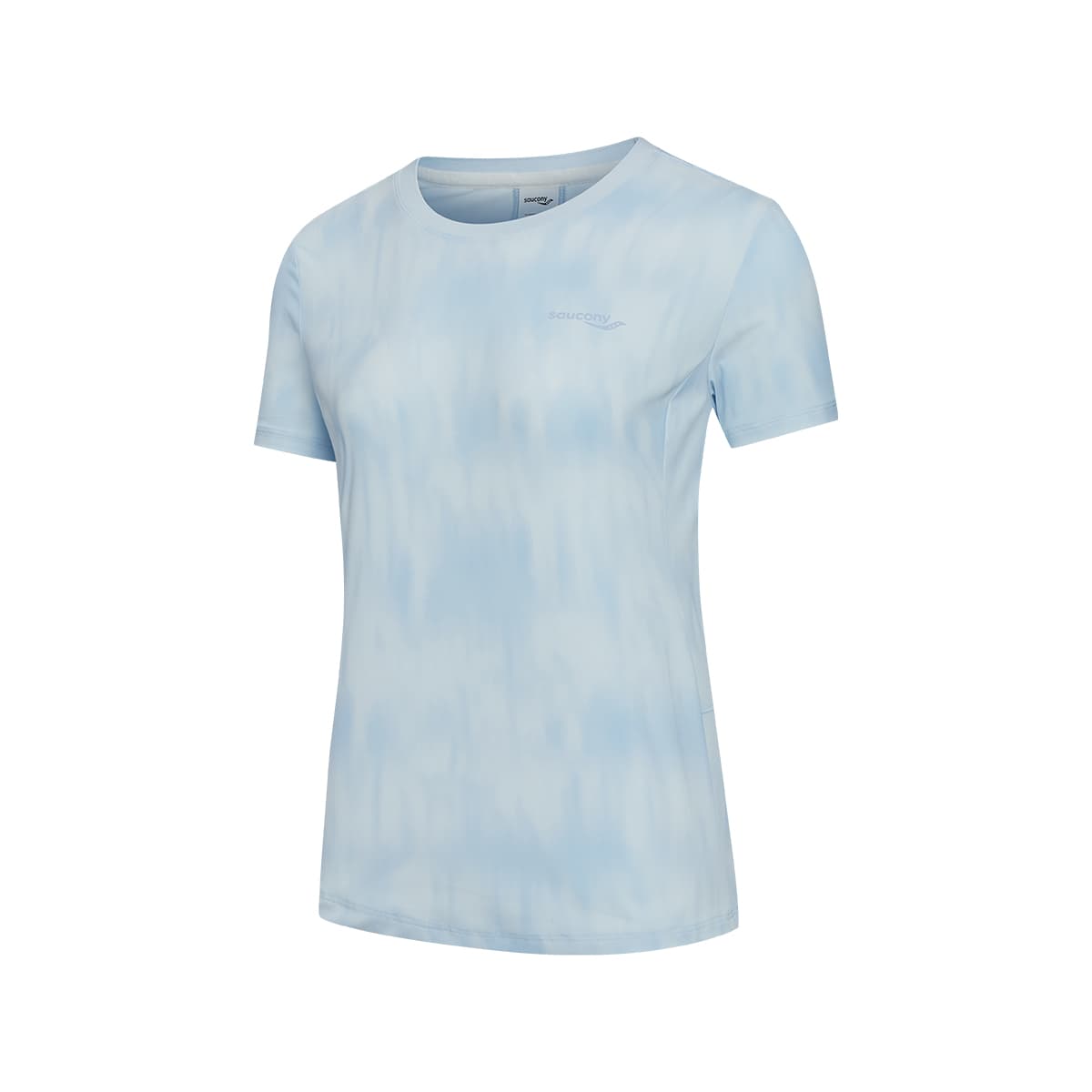 Футболка Saucony Синий Белый Tie Dye Тон Женские T-рубашки - изображение 1