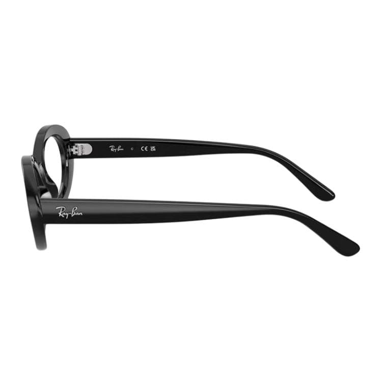 Оправа RayBan Пластиковая оправа Овальные Очки с диоптриями Унисекс Черные - изображение 3