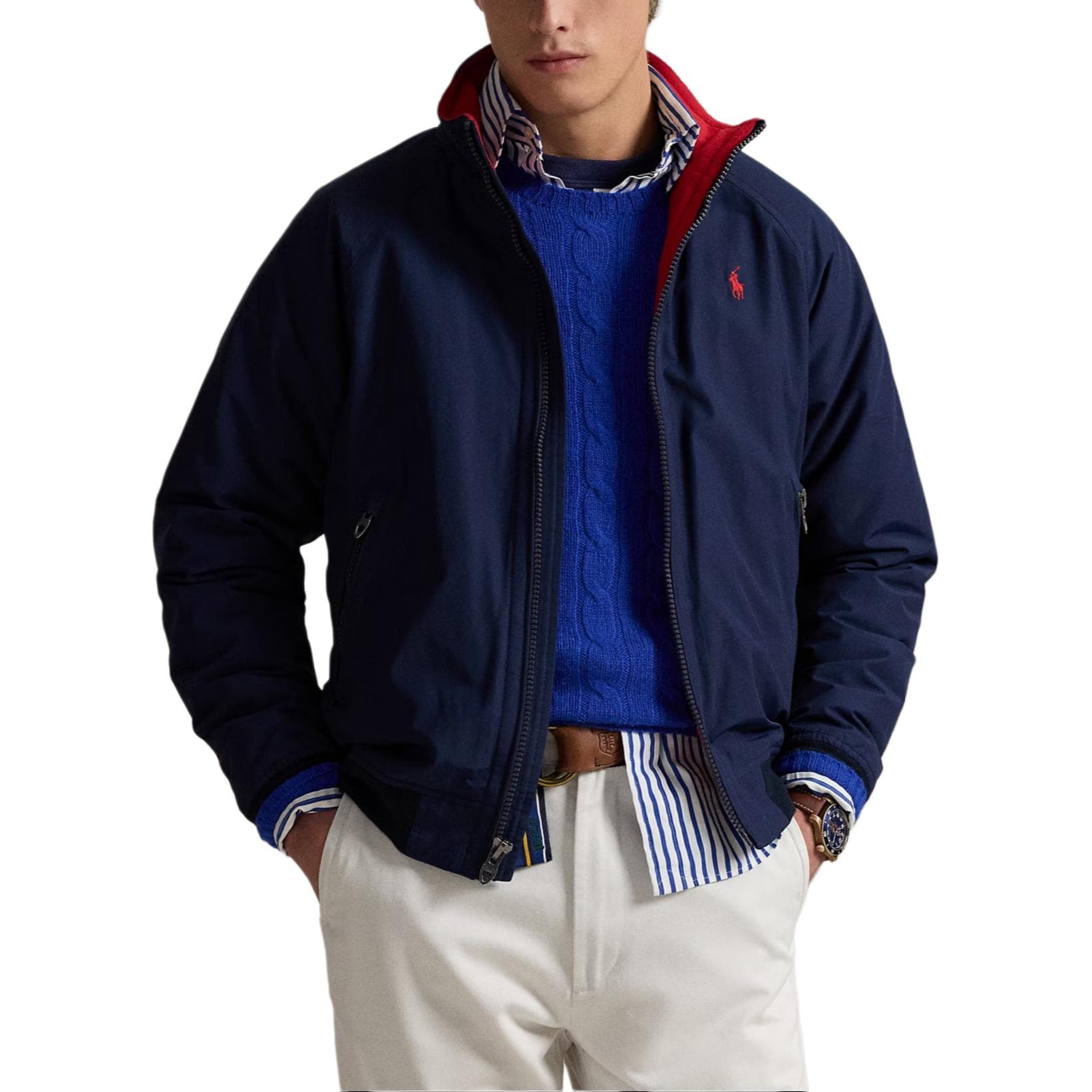 Зимняя куртка пуховик Polo Ralph Lauren Хлопковый пуховик Мужской Navy Blue - изображение 3