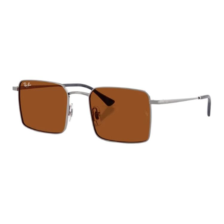 Солнцезащитные очки RayBan Металлические Квадратные Солнцезащитные Очки Унисекс Металлический Серый - изображение 1