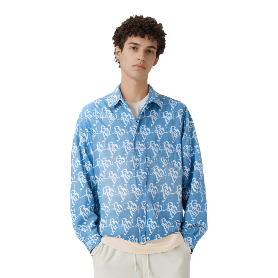 Кофта Boy London FW22 Long Sleeve Shirt Blue - изображение 3