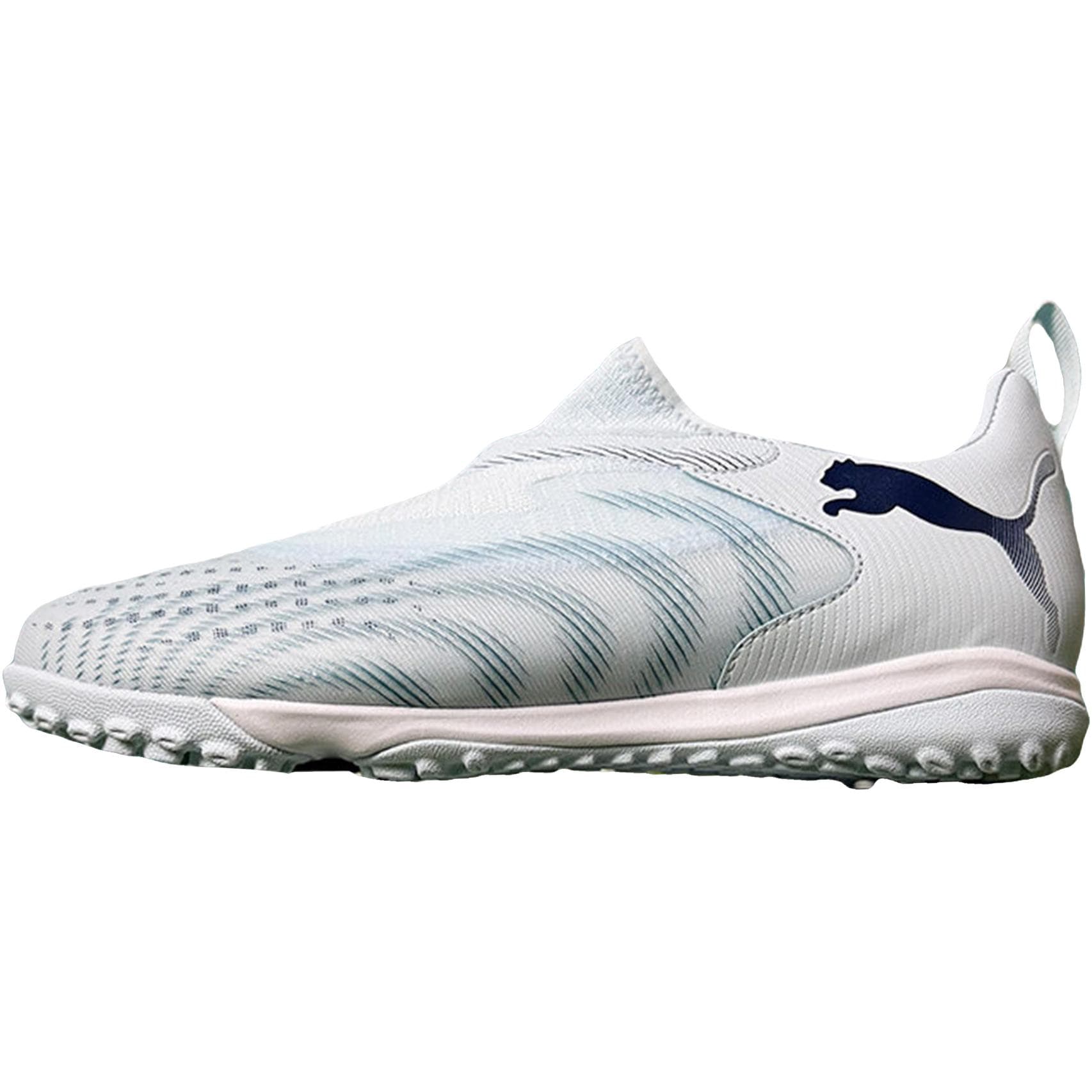 Бутсы PUMA Future 9 Противоскользящие Устойчивые к истиранию Футбольные бутсы Светло-голубой Белый Детские - изображение 1